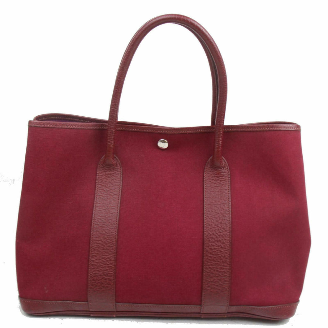 Brand Inspired Hermes Tote Bag Garden Party Pm Red Canvas (SHC7-10046)