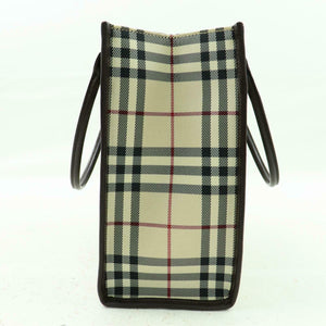 Burberry Hand Bag Beige Canvas (SHC1-16147)