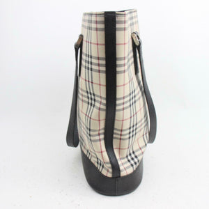 Burberry Tote Bag Beige Canvas (SHC1-15959)