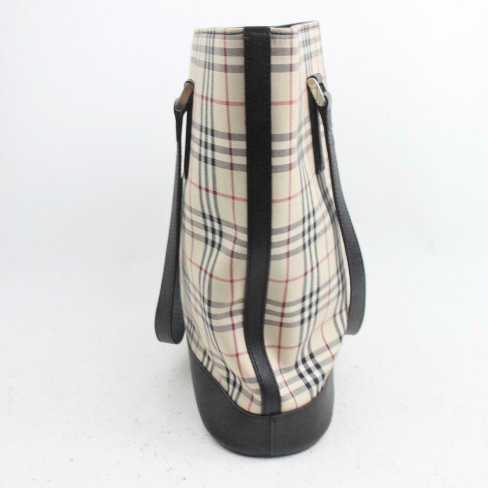 Burberry Tote Bag Beige Canvas (SHC1-15959)