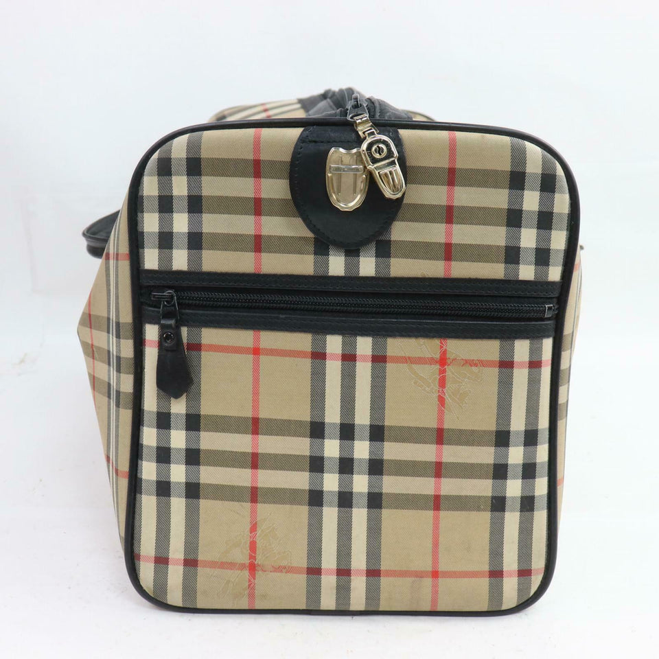 Burberry Boston Bag Brown Nylon (SHC1-14244)