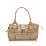 Burberry Brown Beige Others Leather Boston Bag United Kingdom
