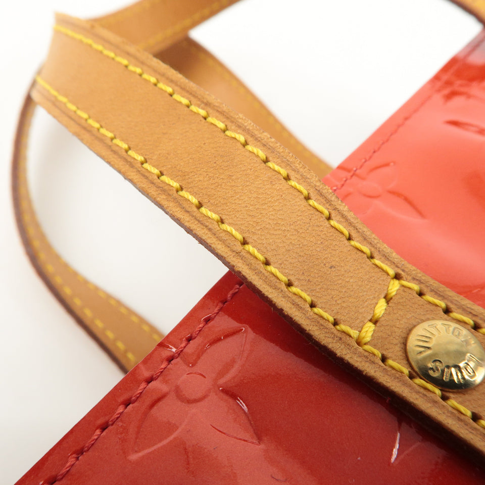 Louis Vuitton Monogram Vernis Lead PM Hand Bag Rouge M91088