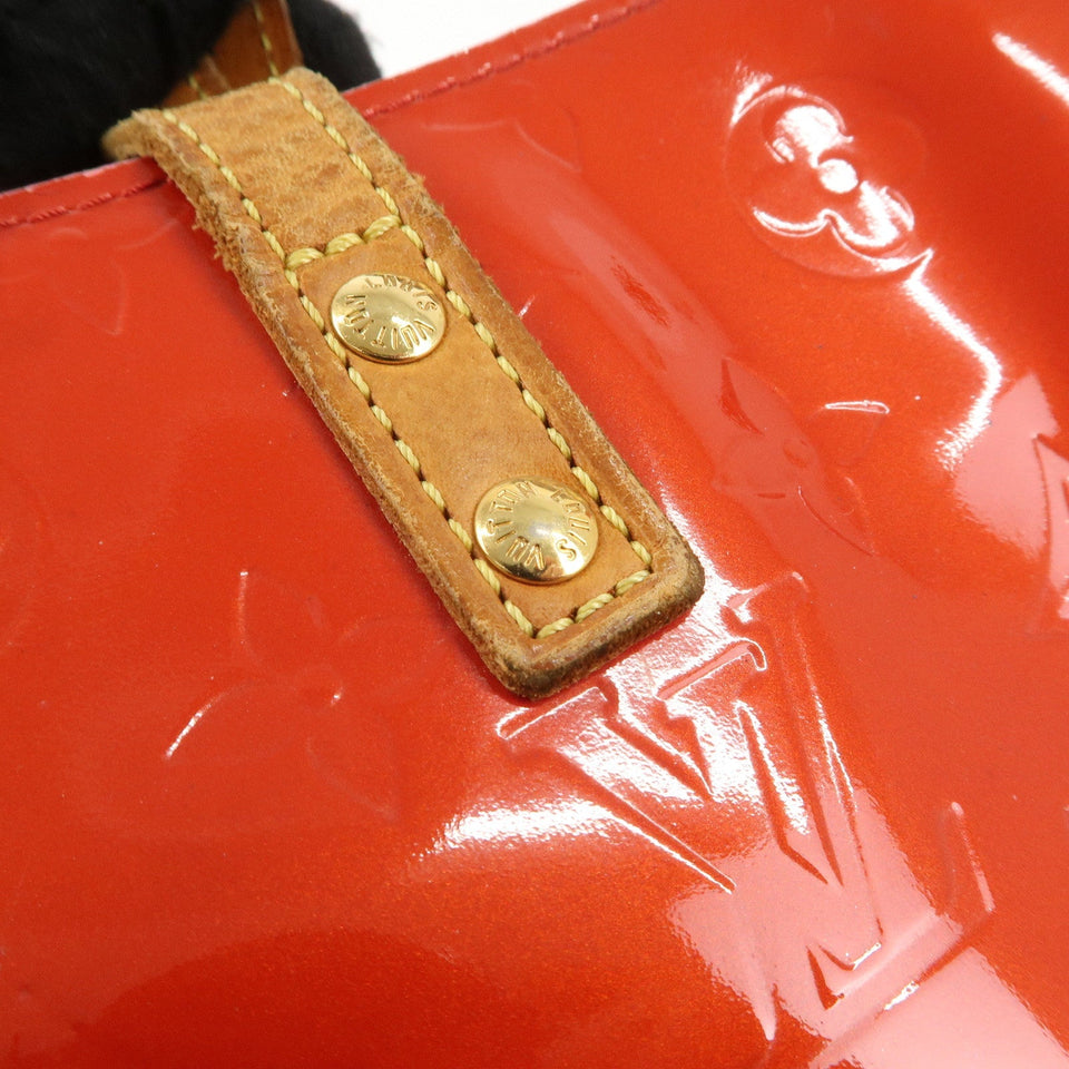 Louis Vuitton Monogram Vernis Lead PM Hand Bag Rouge M91088