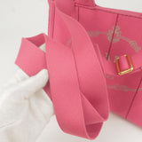 Prada Canapa Mini Canvas 2Way Bag Shoulder Bag Pink 1BG439