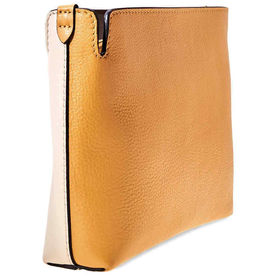 Burberry Ladies Clutch Belt Bag Beige/Yellow Mrais Lth Bicol Medium Clutch