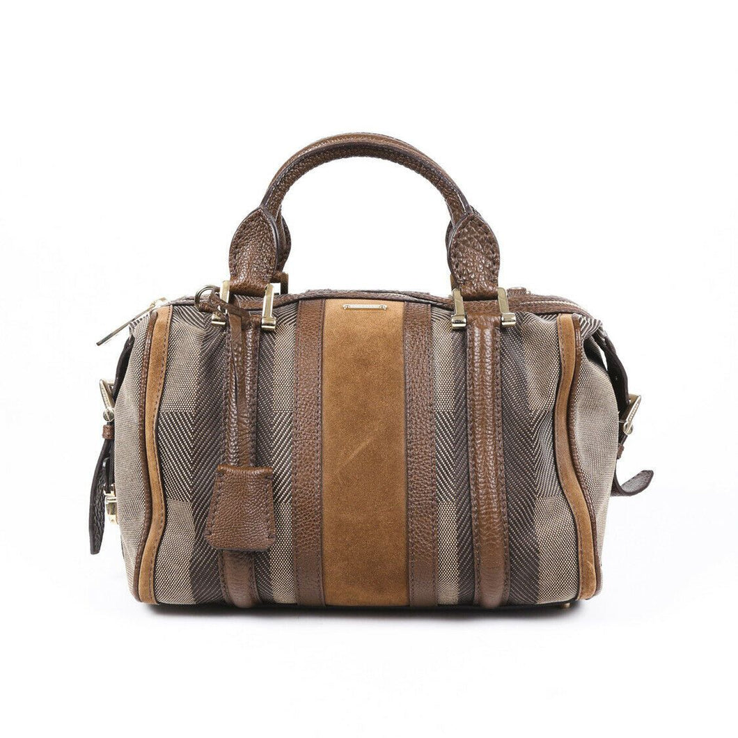 Burberry Nevinson Canvas Leather Satchel Bag