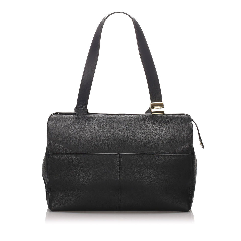 Burberry Black Calf Leather Shoulder Bag United Kingdom