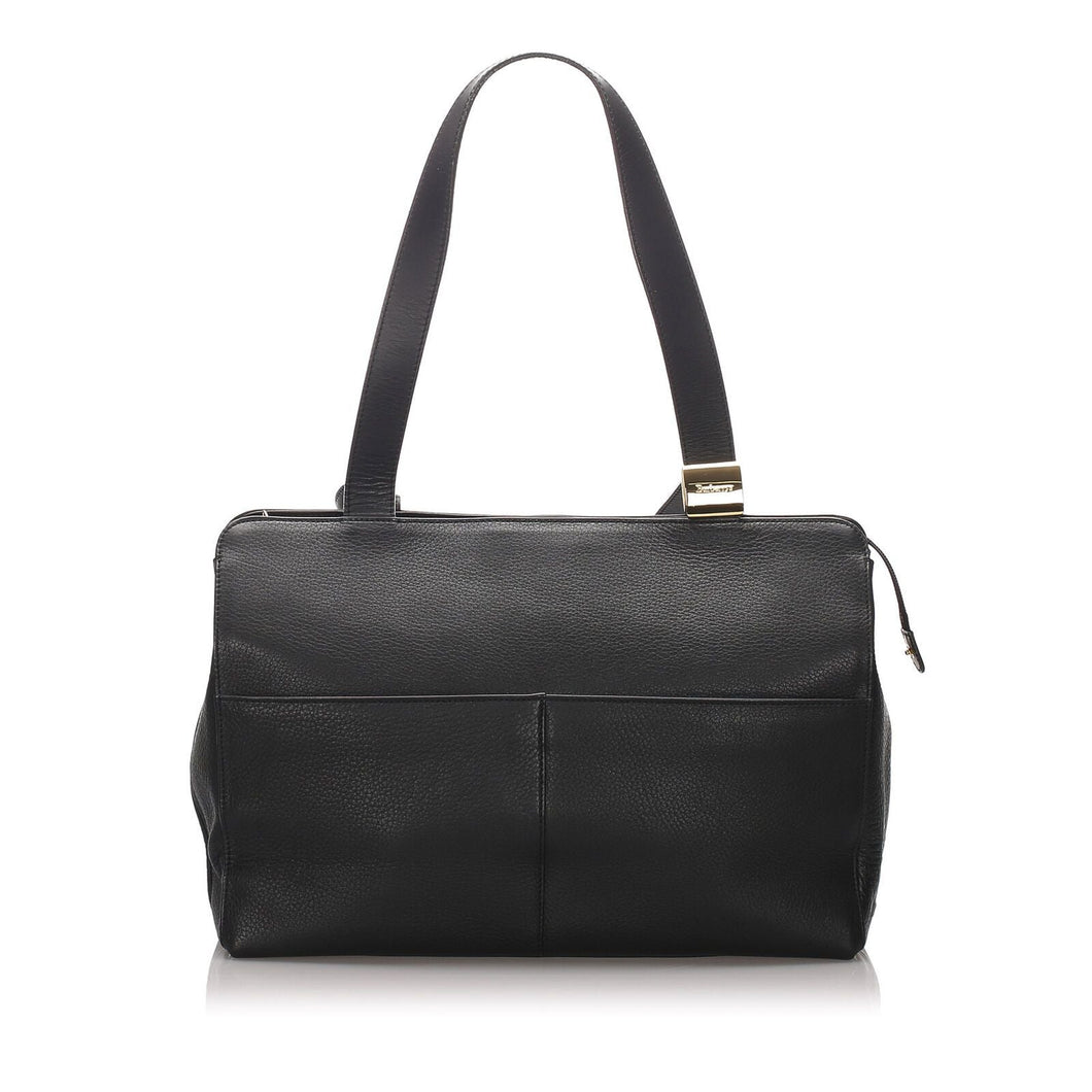 Burberry Black Calf Leather Shoulder Bag United Kingdom