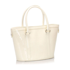 Dior White Patent Leather Oblique Tote Bag Italy