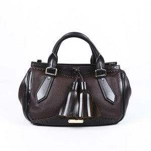 Burberry Leather Tassel Satchel Bag