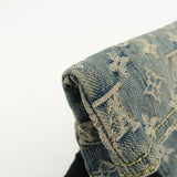 Louis Vuitton Monogram Denim Pochette Plat Pouch M95007