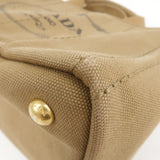 Prada Canapa Mini Canvas 2Way Bag Shoulder Bag Brown B2439G
