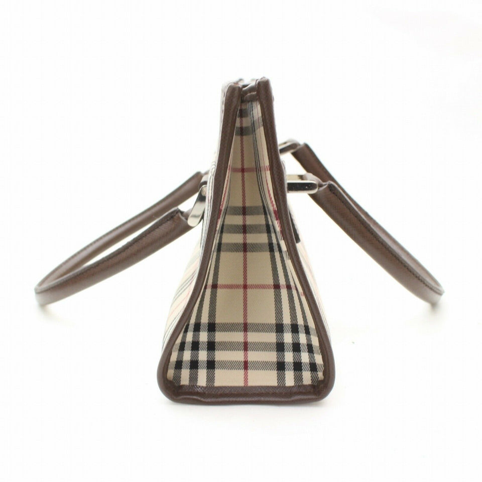 Brand Inspired Burberry Hand Bag Brown Fabric (SHC1-15633)