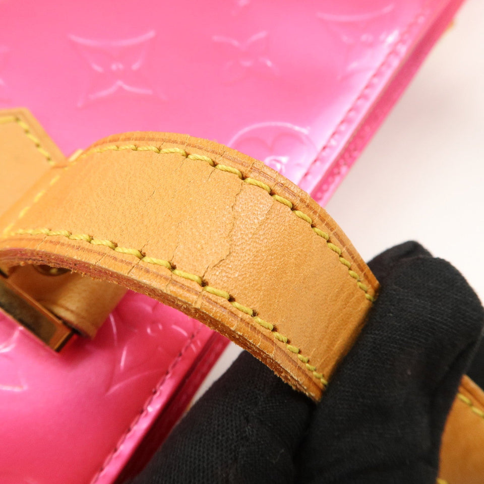 Louis Vuitton Monogram Vernis Houston Tote Bag Fuchsia Pink M91219