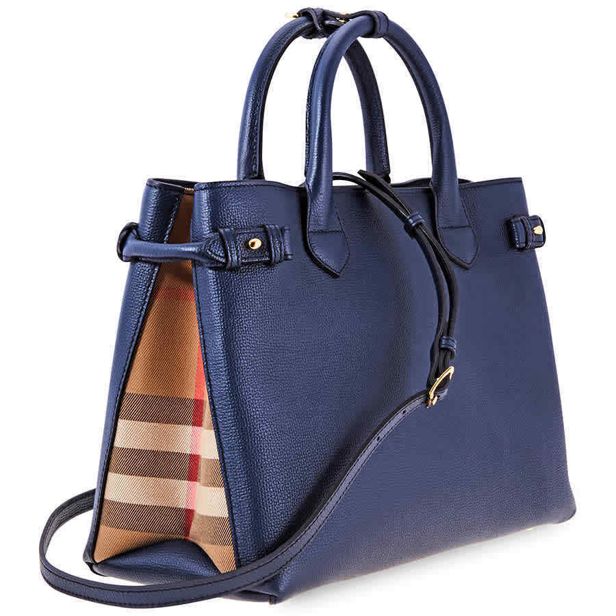 Burberry Medium Banner in Leather and House Check 402369%