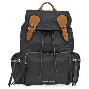 Burberry Large Technical Nylon and Leather Rucksack - Black 4014879