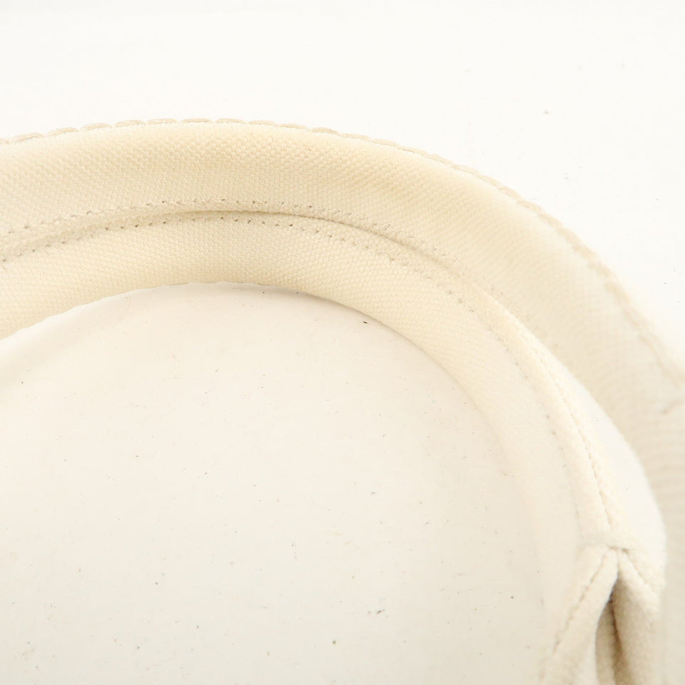 Prada Canapa Mini Canvas 2Way Tote Bag Hand Bag White 1BG439