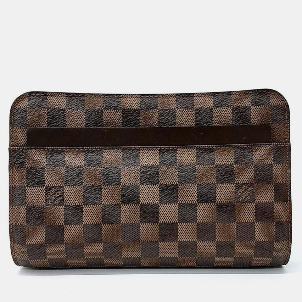 Brown Damier Ebene Pochette Saint Louis Clutch
