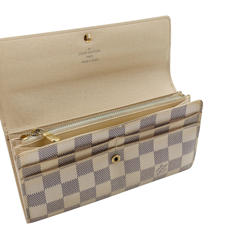 Louis Vuitton Azur Canvas Sarah GM Long Wallet LV-W1110P-A004