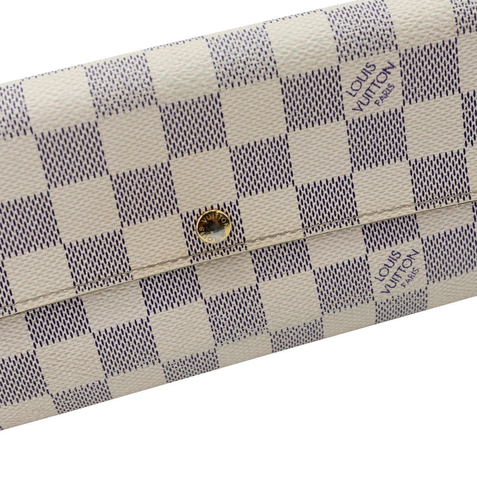 Louis Vuitton Azur Canvas Sarah GM Long Wallet LV-W1110P-A004
