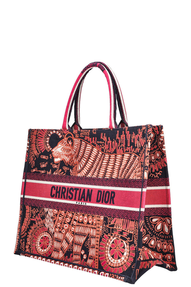 CHRISTIAN DIOR Book Tote Large Tiger Pink