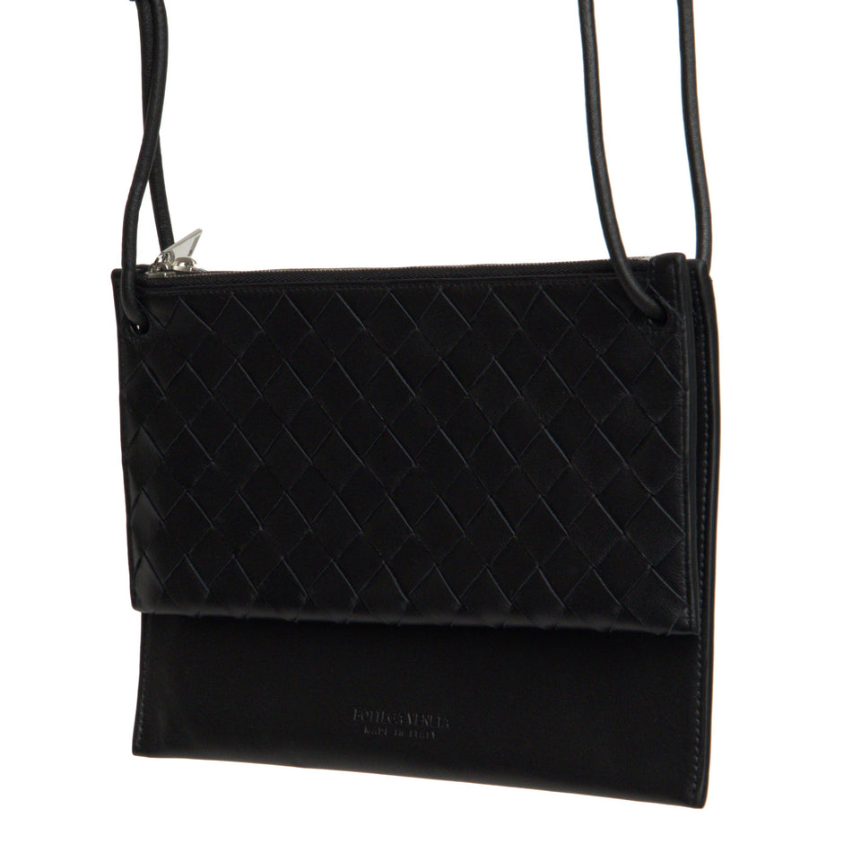 Bottega Veneta 2-Compartment Woven Leather Clutch