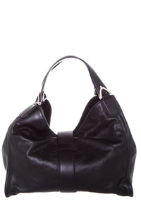 Gucci Black Leather D-Ring Tote