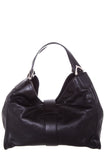 Gucci Black Leather D-Ring Tote