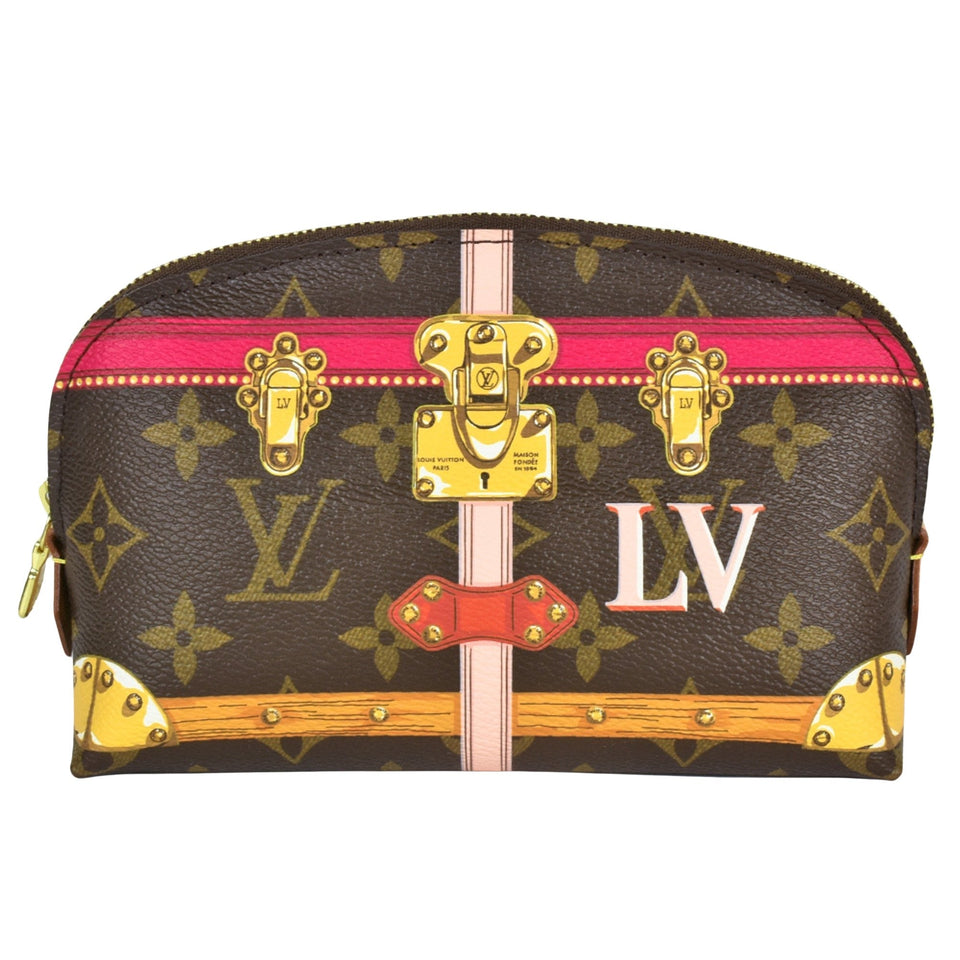 Louis Vuitton Cosmetic Pouch  Canvas Clutch Bag