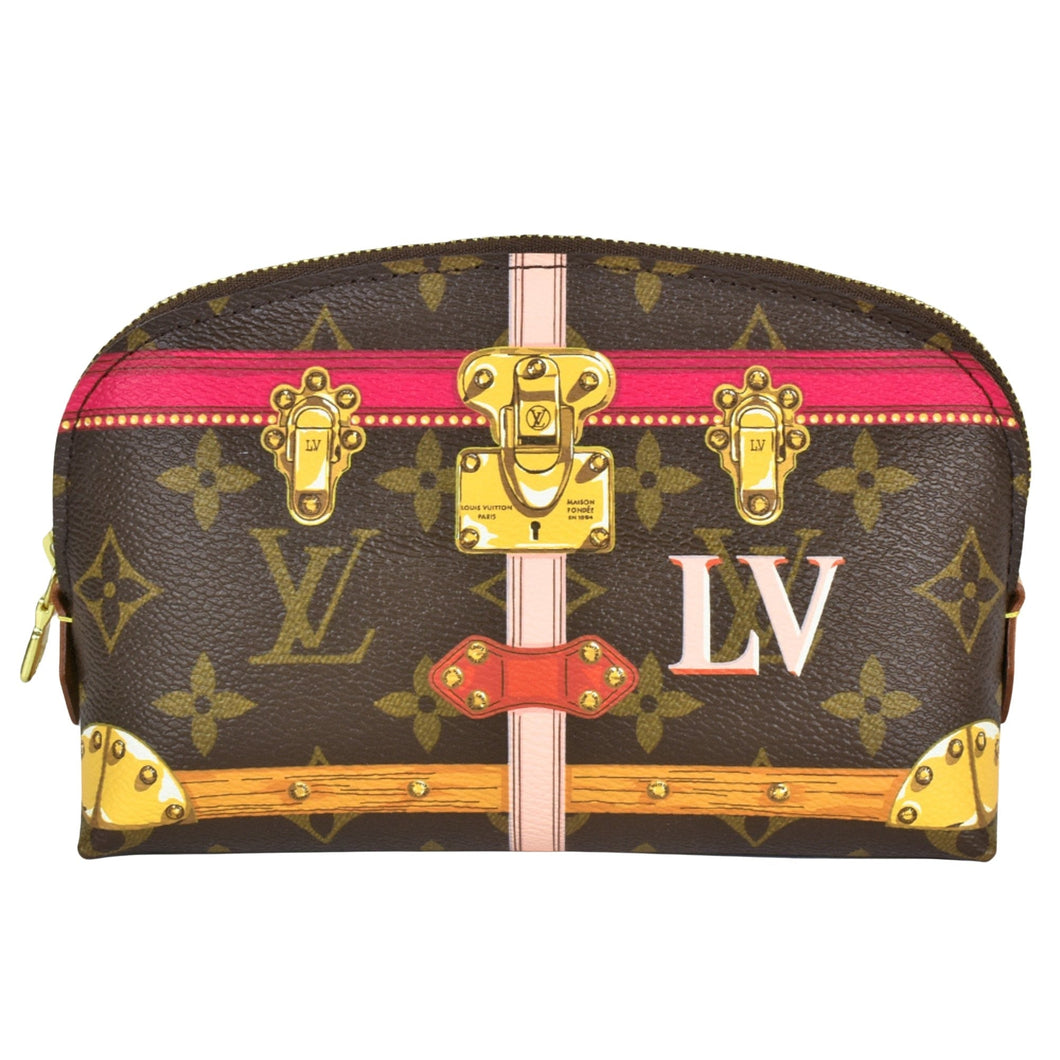 Louis Vuitton Cosmetic Pouch  Canvas Clutch Bag