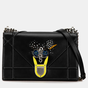 Medium Embellished Calfskin Diorama Flap Bag