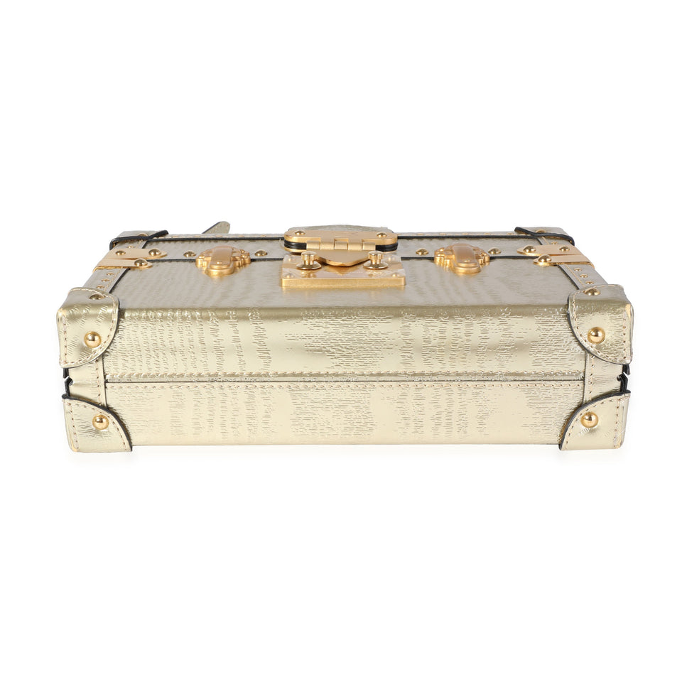 Louis Vuitton Gold Grain de Bois Petite Malle