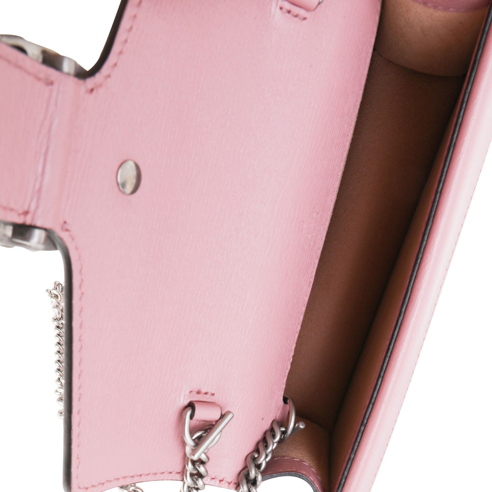 Gucci Pink Calfskin Valentine's Day Super Mini Dionysus Bag