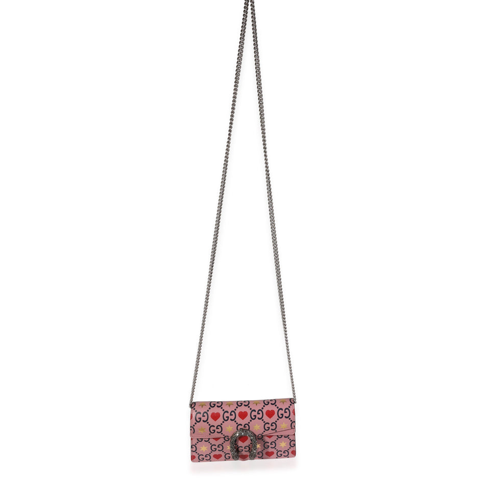 Gucci Pink Calfskin Valentine's Day Super Mini Dionysus Bag