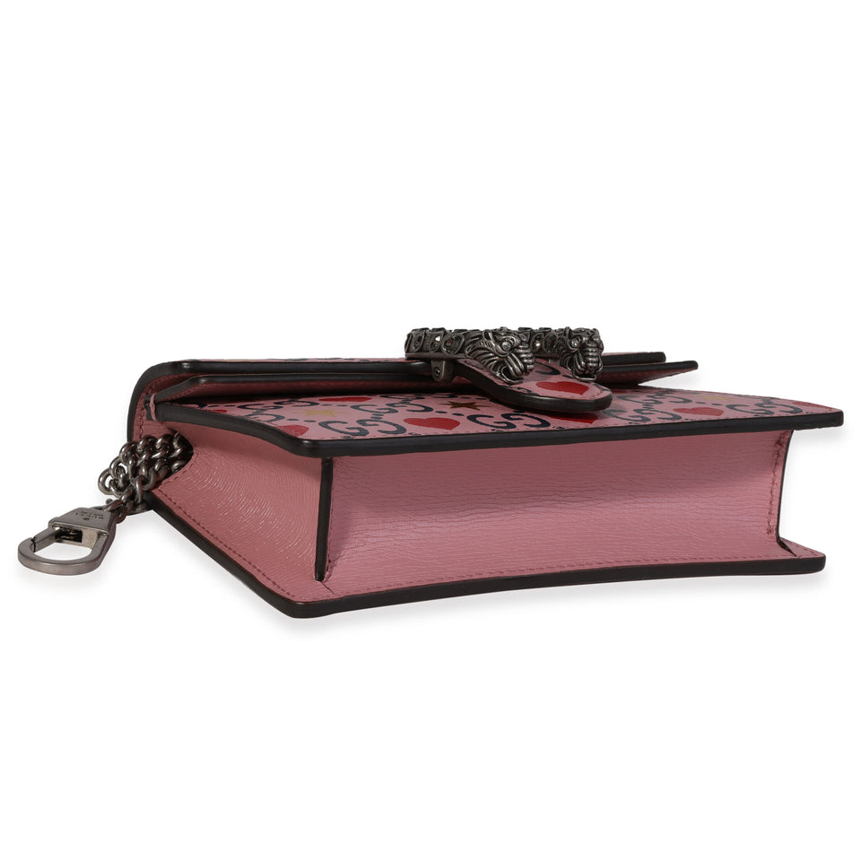 Gucci Pink Calfskin Valentine's Day Super Mini Dionysus Bag