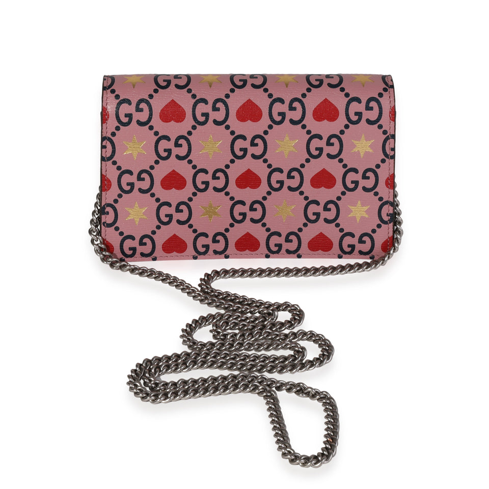 Gucci Pink Calfskin Valentine's Day Super Mini Dionysus Bag