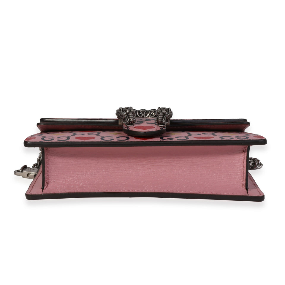 Gucci Pink Calfskin Valentine's Day Super Mini Dionysus Bag
