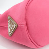 Prada Logo Canapa Canvas Leather Fabric 2Way Bag Pink 1BG163