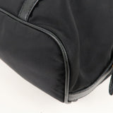 Prada Nylon Leather Shoulder Bag Black