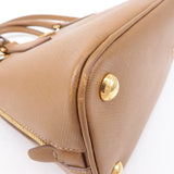 Prada Logo Leather 2Way Bag Hand Bag Shoulder Bag Brown
