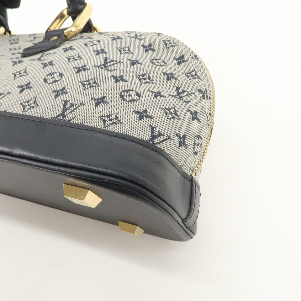 Louis Vuitton Monogram Mini Alma Long Hand Bag Blue M92205