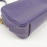 Prada Logo Leather Mini Shoulder Bag 2Way Bag Pouch Purple