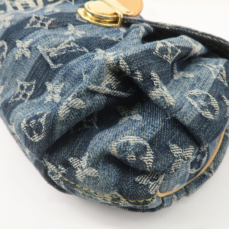 Louis Vuitton Monogram Denim Mini Pleaty Raye Shoulder Bag M95333