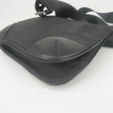 Prada Logo Nylon Leather Shoulder Bag Purse NERO Black BT0332