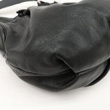 Prada Logo Leather Shoulder Bag Hand Bag Black BR3795