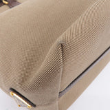 Prada Logo Jacquard Leather Tote Bag Beige Brown 1BG158