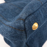 Prada Canapa Denim Tote Bag Hand Bag Denim Blue B1877B