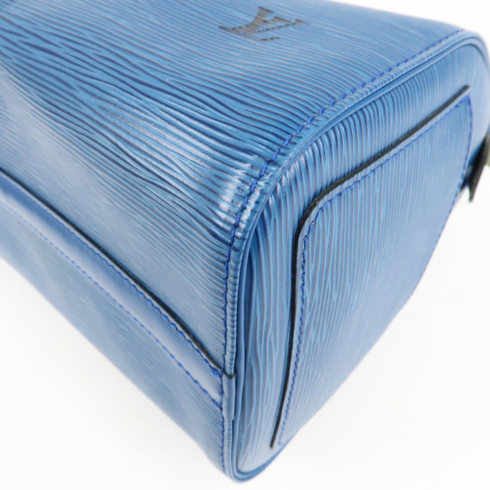 Louis Vuitton Epi Speedy 25 Hand Bag Boston Bag Blue M43015