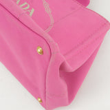 Prada Canapa Canvas Tote Bag Hand Bag Pink BN1877
